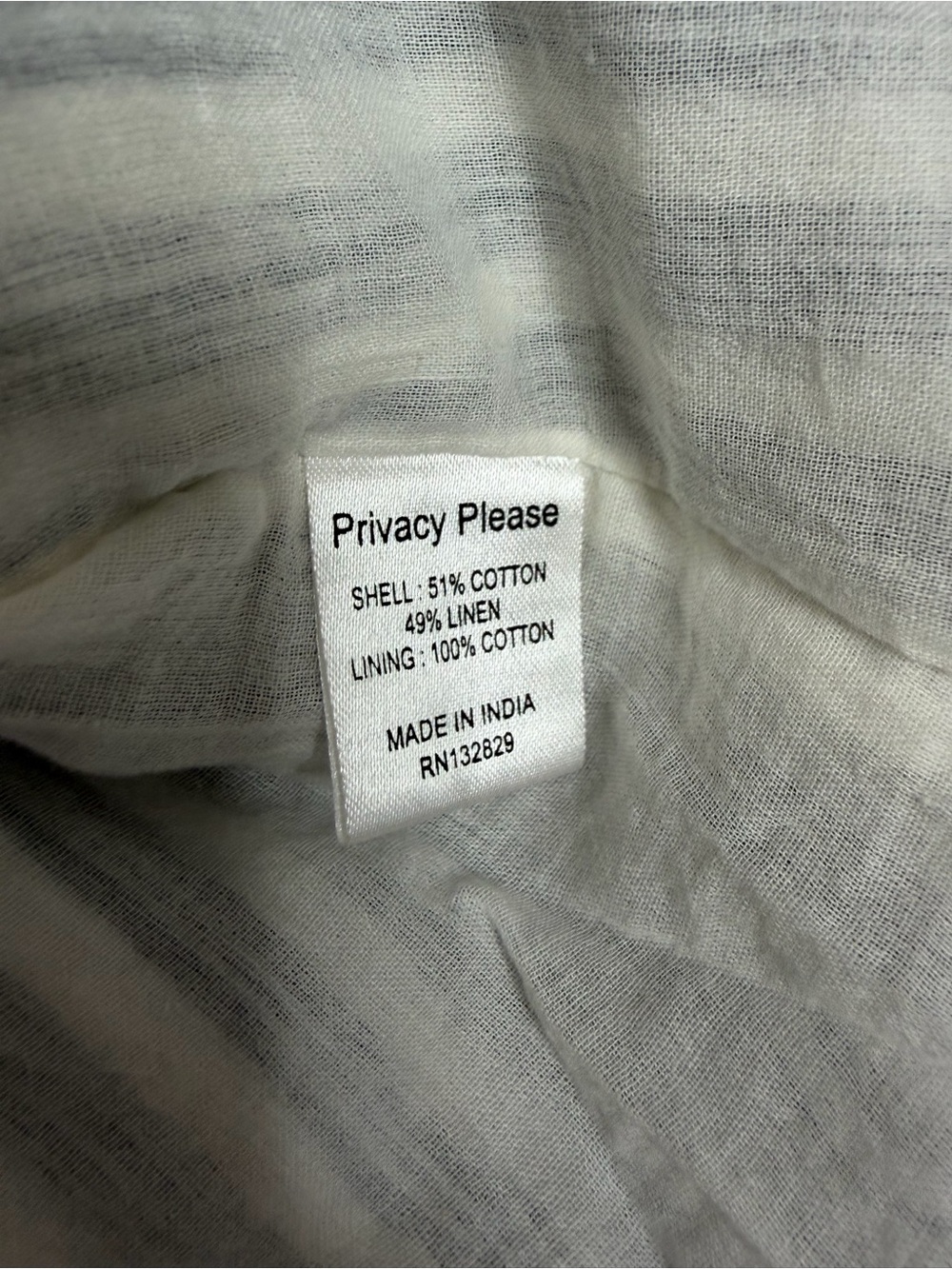 Privacy Please Striped Linen Ruffle Mini Dress Size Small - Picture 5 of 6